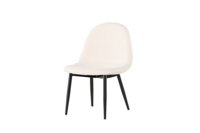 Furnlux Ottoman Polar White & Black 43cm