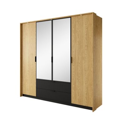 Furnlux Wardrobe Baltic Black 224cm