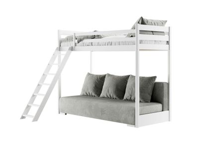 Furnlux Bunk Bed Sofino Grey & White 90x200cm