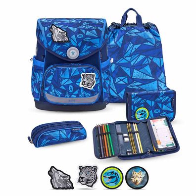 Belmil Compact Plus Premium Schulranzen Set 5-teilig "Glacier Blue"