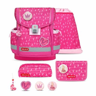 Belmil Classy Plus ergonomisches Schulranzen-Set 5-teilig "Princess" mit Brustgurt