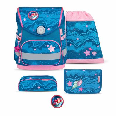 Belmil Compact ergonomisches Schulranzen-Set 5-teilig "Mermaid" mit Brustgurt,