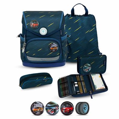 Belmil Compact Plus Premium Schulranzen Set 5-teilig "Orion Blue"