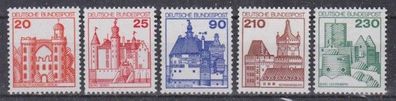 BRD 1978 postfrisch Burgen Schlösse Rollenmarken MiNr. 995-999