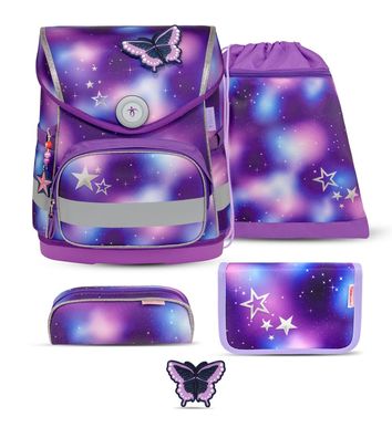 Belmil Compact ergonomisches Schulranzen-Set 5-teilig "Shining Fairy" mit Brustgur