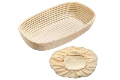 Westmark Gärkörbchen Set oval mit Bezug 33,5x20,5x8cm