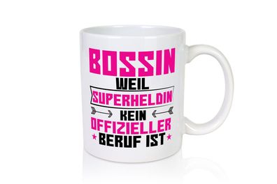 Superheldin Bossin | Führungskraft | Vorgesetzte - Tasse Weiß