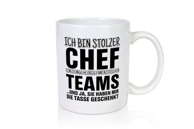 Stolzer Chef - Tasse Weiß