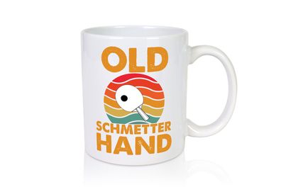 Old Schmetterhand | Vereinssport | Tischtennis Spruch - Tasse Weiß