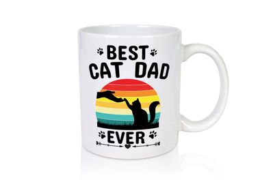 Best Cat Dad Ever - Tasse Weiß