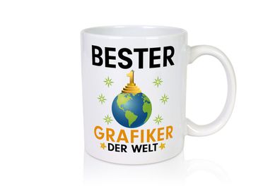 Welt Bester Grafiker | Grafik Design | Grafikdesign - Tasse Weiß