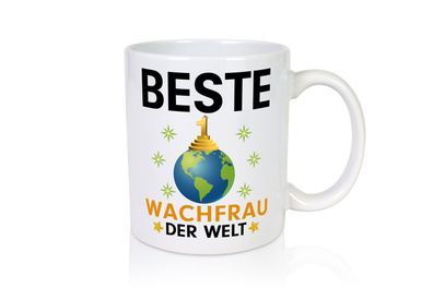 Welt Beste Wachfrau | Wachpersonal | Nachtwächter - Tasse Weiß