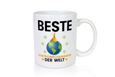 Welt Beste Elektromechanikerin | Mechanikerin - Tasse Weiß