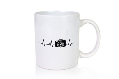 Fotografie Herzschlag | Kamera | Fotograf | Fotos - Tasse Weiß