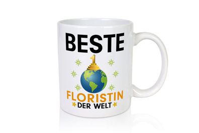 Welt Beste Floristin | Blumen Verkäuferin - Tasse Weiß