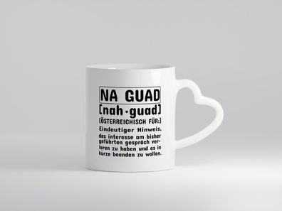 Dialekt Tasse | Österreichisch Humor | Österreich - Herz Tasse Weiß