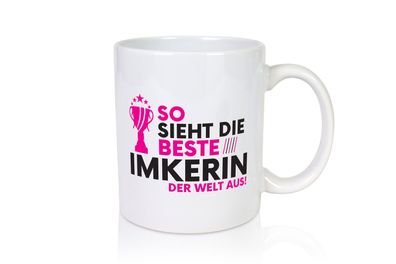 Die Weltbeste Imkerin | Imkerei - Tasse Weiß