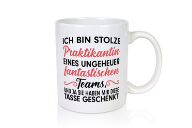 Stolze Praktikantin | Arbeitswelt Tasse | Praktikum - Tasse Weiß