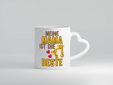 Meine Mama | Muttertag | Beste Mama - Herz Tasse Weiß