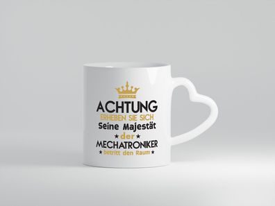 Seine Majestät Mechatroniker | KFZ - Herz Tasse Weiß