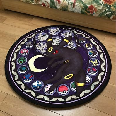 Pokemon Teppich / Rutschfeste Fussmatte - Motiv: Nachtara / Umbreon