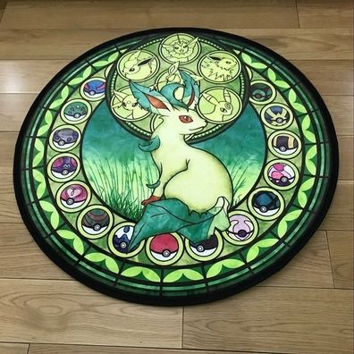 Pokemon Teppich / Rutschfeste Fussmatte - Motiv: Folipurba / Leafeon