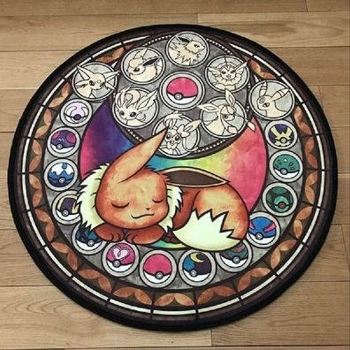 Pokemon Teppich / Rutschfeste Fussmatte - Motiv: Evoli / Eevee