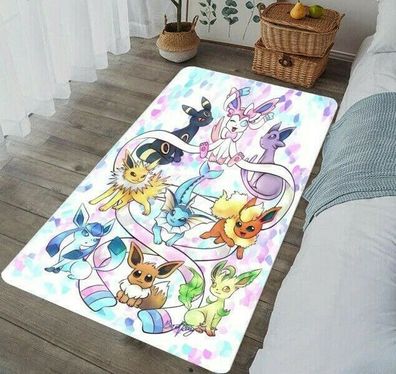 Teppich Pokemon Evoli Psiana Entwicklungen 60cm*40cm rutschfest