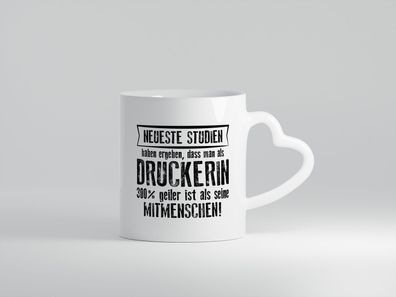 Neuste Studien: Druckerin | Druckerei | Print Medien - Herz Tasse Weiß