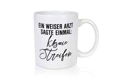 Weiser Arzt Tasse | unleserliche Schrift | Ärzte Humor - Tasse Weiß