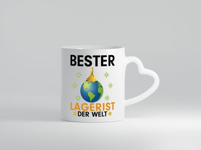 Welt Bester Lagerist | Lageristen | Lager Arbeiter - Herz Tasse Weiß