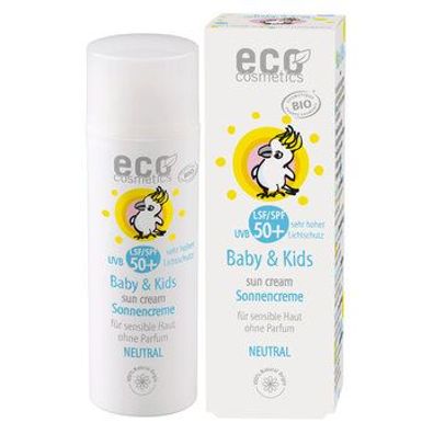 eco cosmetics Baby & Kids Sonnencreme LSF 50+ neutral mit Granatapfel und Sanddor