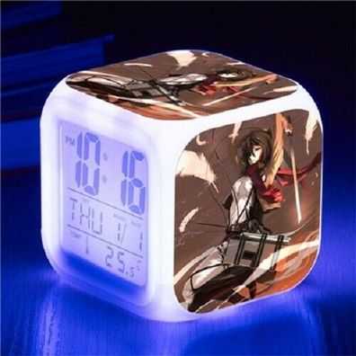 Anime/Manga Attack on Titan Mikasa Digitaluhr - Wecker + Licht+Temperatur+Datum