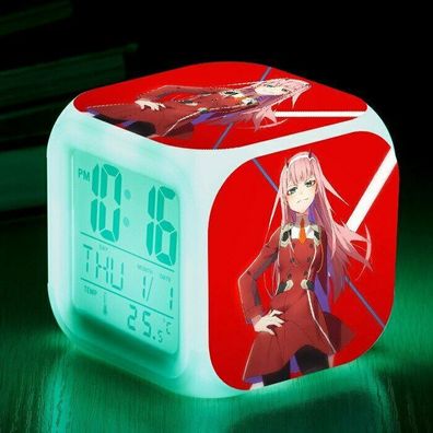 Darling in the Franxx - Zero Two - Digitaluhr mit Wecker / Licht / Temperatur