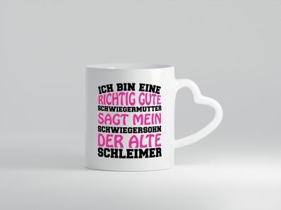 Gute Schwiegermutter - Herz Tasse Weiß