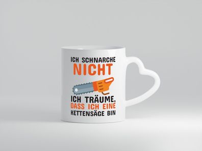 Ich schnarche nicht - Herz Tasse Weiß