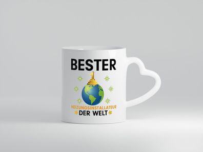 Welt Bester Heizungsinstallateur | Heizungsbauer - Herz Tasse Weiß