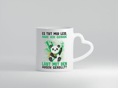 Genervter Panda | Büro Tasse | Kollegen | Arbeit - Herz Tasse Weiß