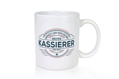 Geprüft und sicher: Kassierer - Tasse Weiß