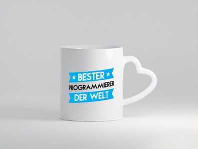 Bester Programmierer | Software Entwickler - Herz Tasse Weiß