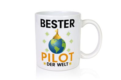 Welt Bester Pilot | Flugzeug | Piloten - Tasse Weiß