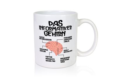 Das Informatiker Gehirn - Tasse Weiß