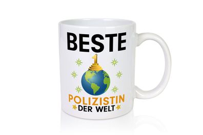 Welt Beste Polizistin | Beruf Polizei - Tasse Weiß