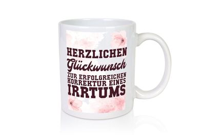 Scheidung Tasse | Herzlichen Glückwunsch | Humor - Tasse Weiß