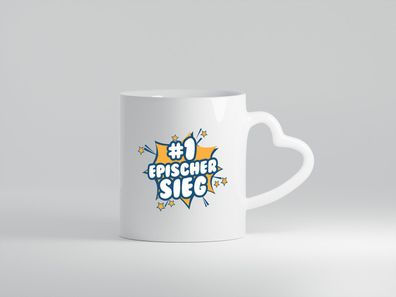 Epischer Sieg #1 - Herz Tasse Weiß