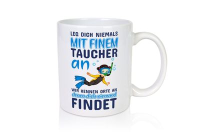 Taucher Humor | Spruch Tasse | Tauchen Witz | Humor - Tasse Weiß