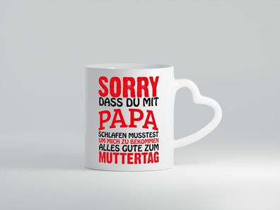 Muttertags Tasse - Herz Tasse Weiß