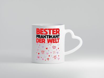 Bester Praktikant der Welt | Praktikum Tasse | Arbeit - Herz Tasse Weiß