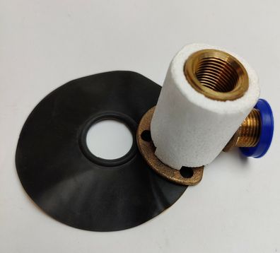 Geberit MeplaFix 602285001 Wandscheibe 90° Universal (Rotguss) 57 mm 1/2" - 1/2"