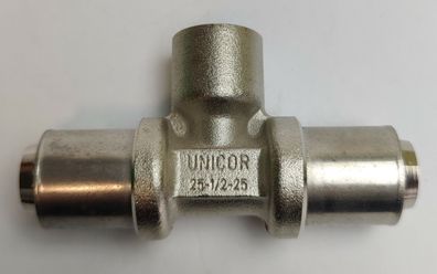 Uponor Unicor T-Stück 25 x 1/2" x 25 mm Pressfitting mit IG S-Press 25045